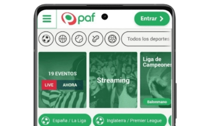 vista del modo teléfono, página de inicio