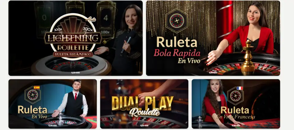 Varios juegos de casino, ruleta del catálogo